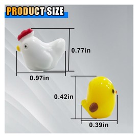 10Pcs Cute Mini Chickens Car Rearview Mirror Car Accessories, Adorable Little Chicks Car Dashboard Decoration for Car Mirror Interior Ornaments, Home Decor, Funny Presents (Chicken)