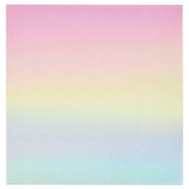 Gift Boutique 100 Count Pastel Rainbow Cocktail Beverage Napkins Disposable Paper Ombre Dessert Napkin for Summer Spring Birthday Party Supplies