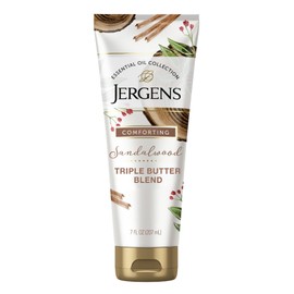 Jergens Sandalwood Body Butter Lotion, Moisturizer Infused with Sandalwood Essential Oil, For All Skin Types, 7 Oz