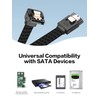 YACSEJAO 4pcs SATA III Cable 19.7 Inch 6Gbps SATA 3.0