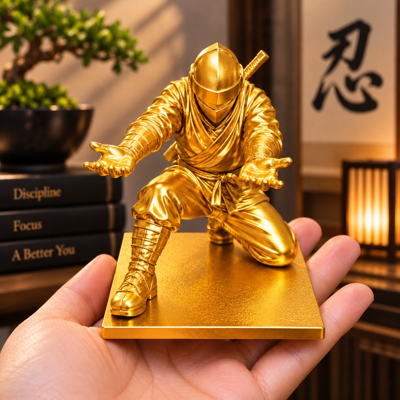 3D Printed Ninja Pen Holder for Desk Organization – Creative