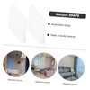 FONDOTIN 10pcs White Curtain Rod Handles Easy Install Wand Caps