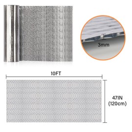 VUAOHIY Double Reflective Insulation Roll, 47" X10' Double-Sided Aluminum Bubble Roll, Rv Window and Window Insulation for Summer Heat, Garage Door, Roof, Car