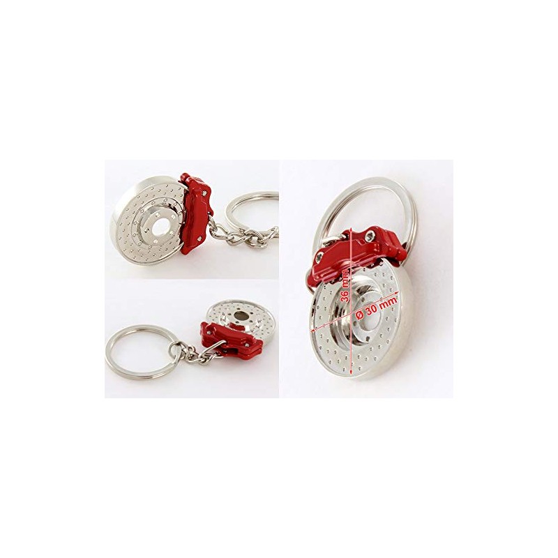 EPARTS Auto Parts Mini Spinning Brake Disc Red Caliper Style