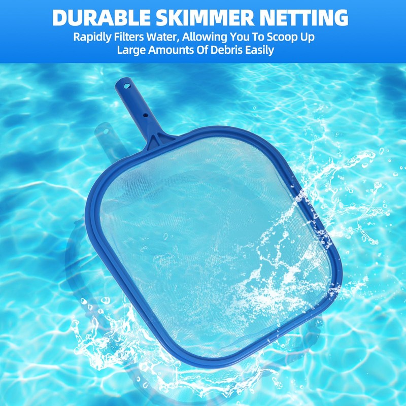 Banax Pool Skimmer Net Handheld, Frame Pool Leaf Collector with