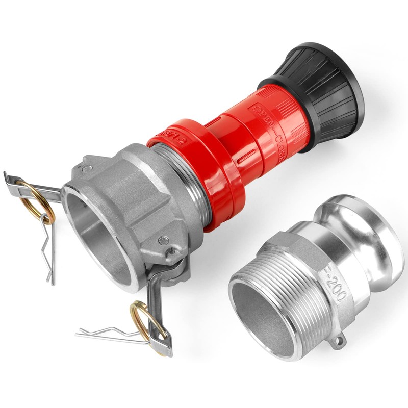 NOVINO Fire Hose Nozzle,2 inch NPSH Heavy-Duty Industrial Fire Hose