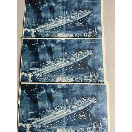 TITANIC SINKING APRIL 15, 1912 REPRINT OF AN OLD LITHO, VERY STRIKING