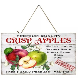 Twisted R Design Crisp Apples Printed Handmade Sign