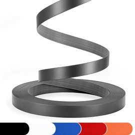 ZYJT PVC Edge Banding, 3/4" x 25ft Non Glued Chrome Gray Edge Banding for Table Cabinet Furniture Trim