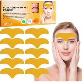 Parches Faciales Antiarrugas,Parches para las Arrugas de Cara,Parches Antiarrugas,Anti Wrinkle Patches,Anti-Arrugas Parches,Colágeno Hidrolizado,Adecuado Para Mujeres y Hombres,10 Piezas (Forehead)