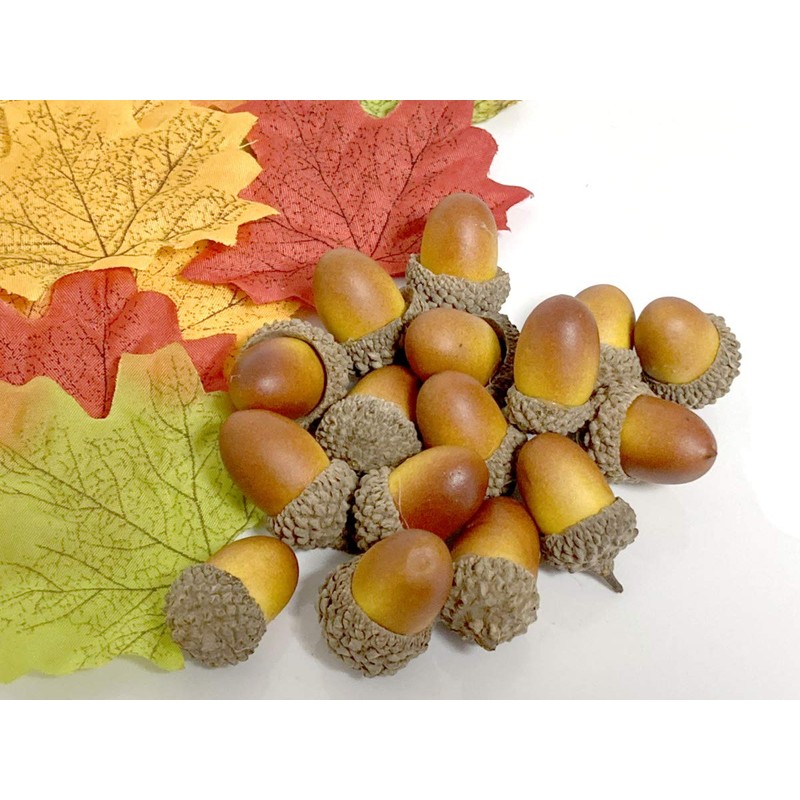Fake Acorn Set of 50 Artificial Resin Autumn Simulation Simulation