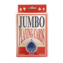 Hapros Jumbo 4x6 Inch Playing Cards Plastic Coated