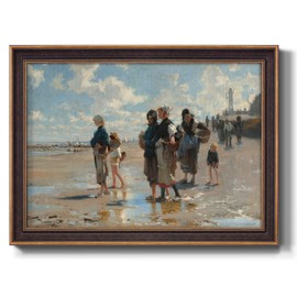 Renditions Gallery Home Decor Bronze & Gold Framed Artwork Setting out to Fish for Oyster Abstract Art Wall Hanging Prints for Bedroom Dining Living Room Office Home Kitchen Wall Decor - 29"X41"