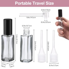 YOCASII Travel Perfume Bottle Refillable Mini Spray Bottle for Travel, Refillable Perfume Atomizer, Travel Spray Bottle for Cologne, 4PCS Plane Travel Essentials and Mini Perfume Travel Essentials