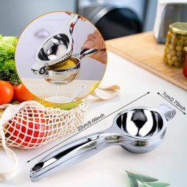 JOPHEK Lemon Squeezer Hand Press, Manual Citrus Juicer, Heavy Juicer Manual, 7 cm Diameter Lemon Squeezer for Kitchen, Bar, Restaurant, Safe and Durable - Dishwasher Safe