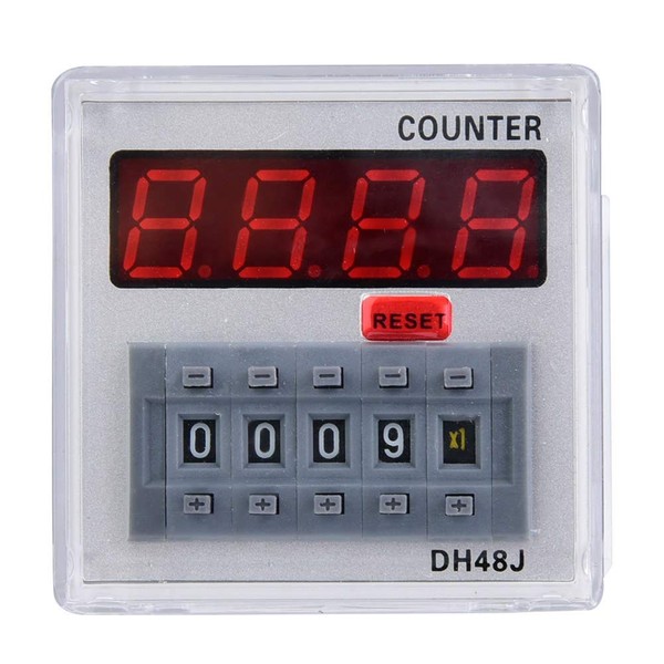 Digital Counter, DH48J-A 24V/220V Digital Counter Relay with LED Display,