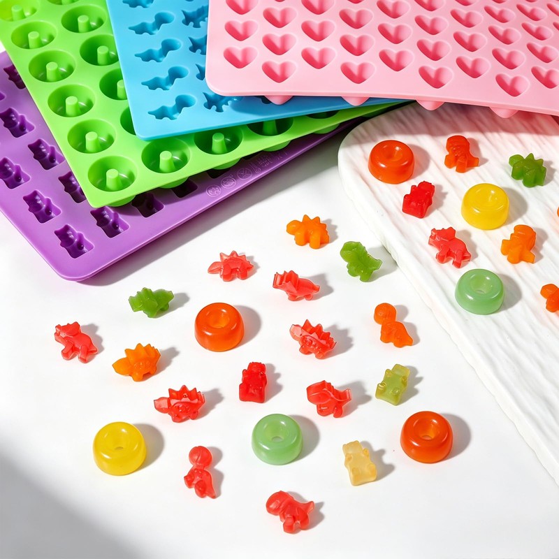 4 Pack Gummy Molds, Silicone Candy Molds Gummy Bear Mold