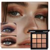 Punk Brown Glitter Eye Shadow 9 Colors, Palette Shadow Pigment,