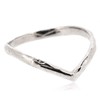 Sovats Ladies Chevron Hammered Thumb Ring, Sterling Silver