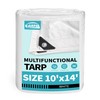 TARPAL 10x14 Feet White Tarp Waterproof Lightweight tarps Multipurpose Protective