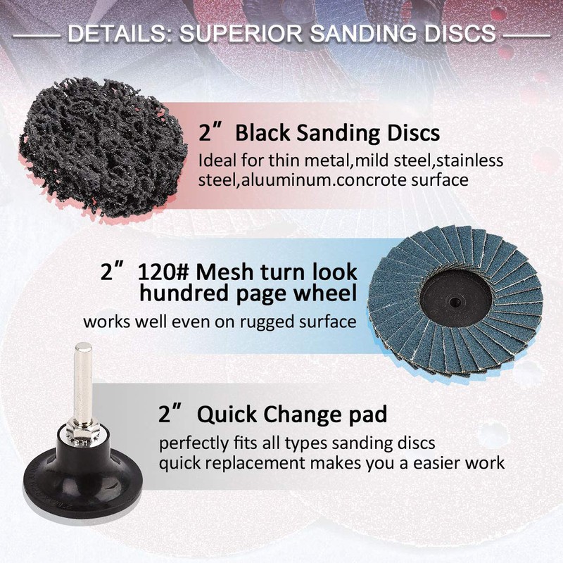 sourcing map Pack of 65 2 Inch Sanding Discs Sandpaper