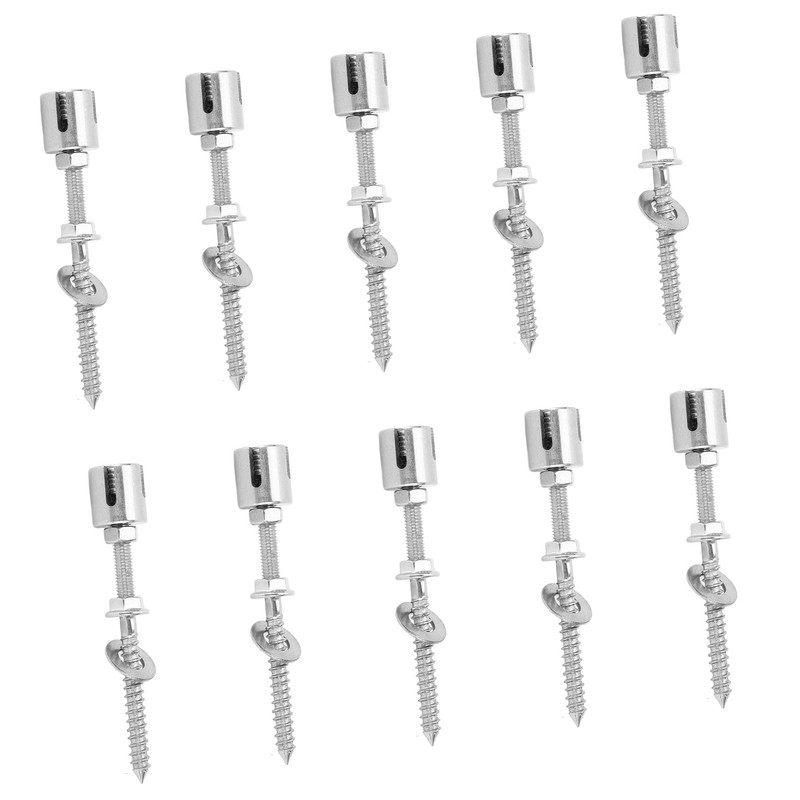 10Pcs Cross Cable Clamps 316 Stainless Steel Corrosion Resistant Cross