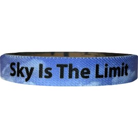 We Keep You Motivated Motivational & Inspirational Bracelet – Sky Is The Limit Uplifting Positive Affirmations Reversible Stretch Wristband - Encouragement Motivation