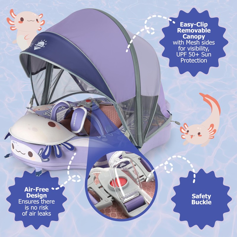 MAMBOBABYFLOAT Sunny Navigator Baby Pool Float with Canopy 2025 —