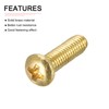 DTGN 14pcs M3x10mm(DxL) Brass Head Machine Screws Suitable for Machinery
