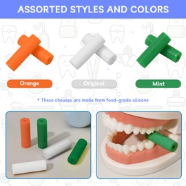 6-Pack Orthodontic Chewies in 3 Styles, Multi-Colored Non-Slip Flexible Aligner Seating Chews Trays Seaters Chompers with Fruit Flavors for Dental Braces and Invisible Aligners