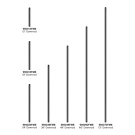 Hinkley 990012FMB 12" Ceiling Fan Down Rod - Adjusts the Height of Your Ceiling Fan to Fit Your Space, Improve Air Circulation - Matte Black