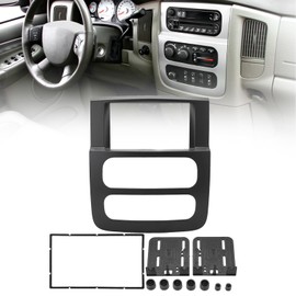 Radio Dash Kit, ABS Center Control, CD Panel Trim, Standard Fitment, Double Din Dash Kit, Radio Installation Kit Compatible for Dodge for Ram Truck 2002-2005
