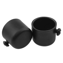 FINBe Metal Curtain Rod End Plug Cap Curtain Roman Rod Plug for 0.75 Inch Diameter of The Roman Curtain Rod Curtain Rod End Cap Black 4 PCS