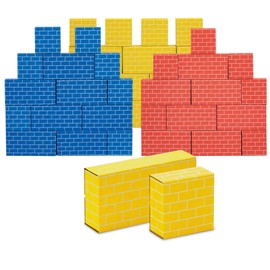 Bankers Box Bankers Box at Play Heavy Duty Jumbo Cardboard Building Blocks, 40 Pack, Large and Medium Toy Blocks for Kids and