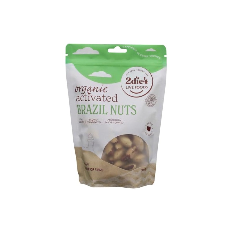 2Die4 Live Foods Activated Organic Brazil Nuts 300 g,