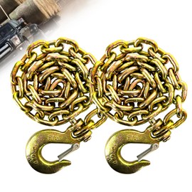 5/16" Trailer Safety Chains G80 Tow Chains with G70 Clevis Safety Hooks 36" Length 17000 lbs Break Strength 4900 lbs Safety Working Load Heavy Duty Transport Chains Towing Chains (2 Pcs 5/16"×36")