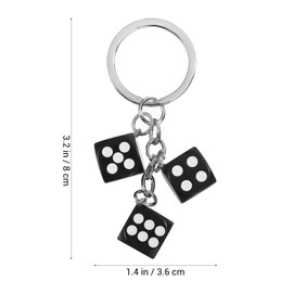GALPADA 2 Pcs Dice Keychains Dice Charm Keychains Cute Keychain Creative Keyrings Bag Pendant Keychains For Boys