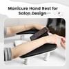 JODSONE U-Shaped Black Arm Rest for Nails Tech with Rotating