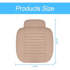 XINLIYA Leather Car Seat Cover, Car Front Seat Cushion/Protector, Breathable Comfort Automotive Seat Cover, Compatible with Most Cars, Vehicles, SUVs, Car Interior Accessories (Beige)