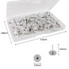 50 Pcs Push Pins, Clear Thumb Tacks, Flat Thumbtacks for