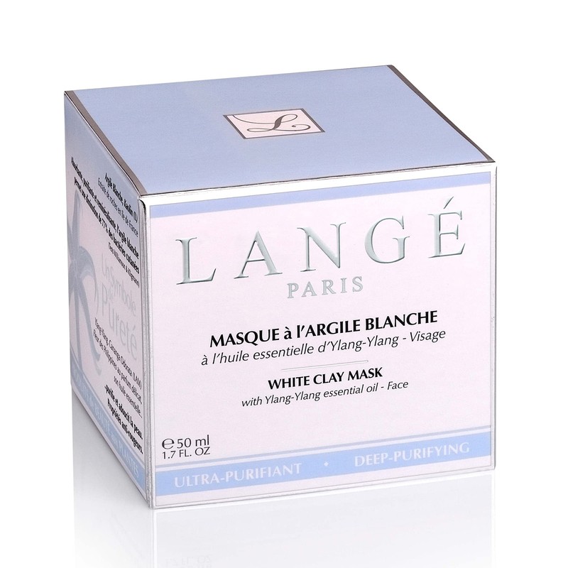 LANGE White Clay Mask - Deep Cleansing, Healing, Brightening Treatment