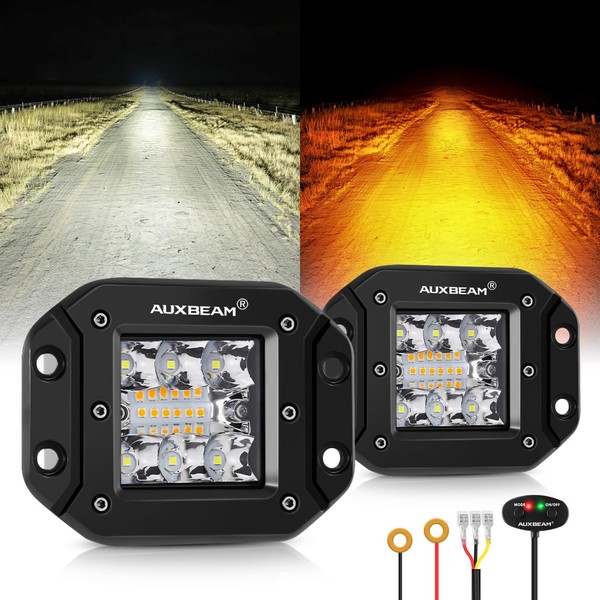 Auxbeam Auxbeam Flush Mount Strobe Lights 5Inch 72W Amber White