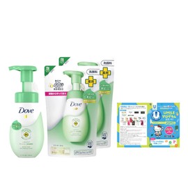 Dove Acne Care Creamy Foaming Facial Cleanser, Main Body + Refill, 5.1 fl oz (150 ml) + 4.2 fl oz (125 ml) x 2, Bonus Included