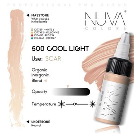 Nuva Pigments for PMU Scar Procedures, Customizable, Cool Undertone for Camouflage, Lightening & Color Adjustment, Vegan, Made in USA (Cool Light)
