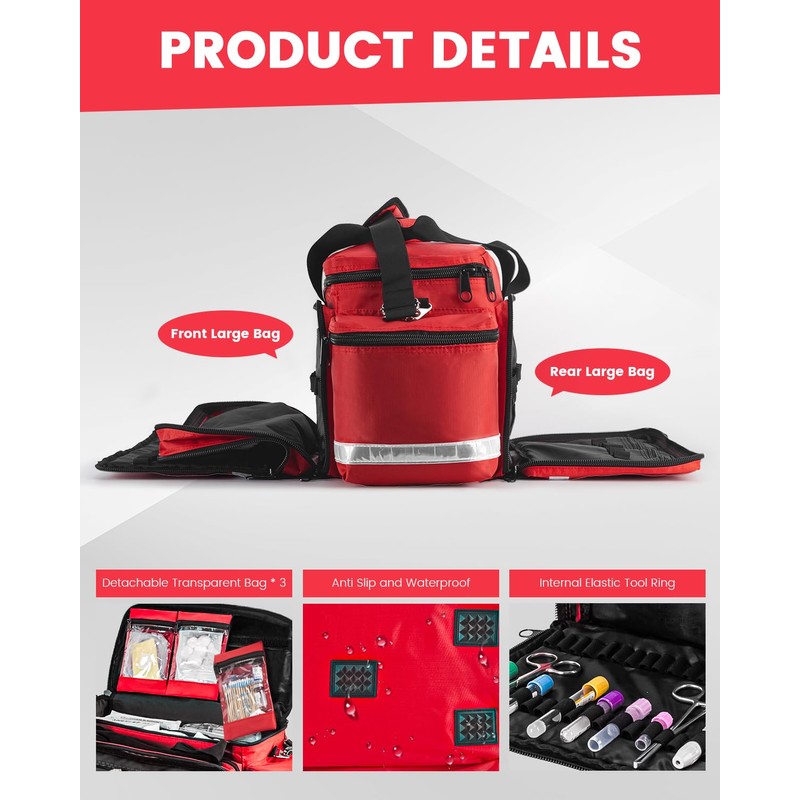 PTAHON Medical Bag - First Aid Bag Empty, EMT Bag