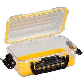 Plano Molding 146000 Medium Polycarbonate Waterproof Case, Clear/Yellow