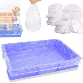 upcessory 50 pcs Disposable Cage Liners, Clear Plastic Rabbit Cage Liner Bag, Universal Toilet Film for Bunny, Hamster, Totoro, Hedgehog, Guinea Pig and Small Animals.