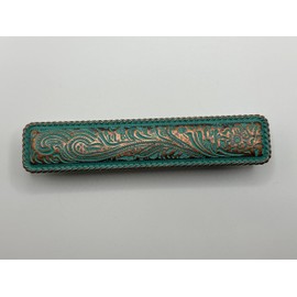 Fancy Western Pull Copper Patina Cabinet Hardware Americana Drawer Pull
