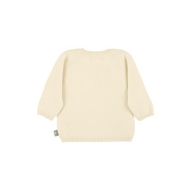 Sterntaler Baby Girl Cardigan Baby GOTS Knitted Jacket - Cardigan Baby - Cardigan with Star and Button Placket - Natural, natural