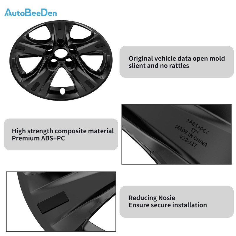 4-Pack Wheel Skins Compatible with Toyota RAV4 / RAV4 Hybrid